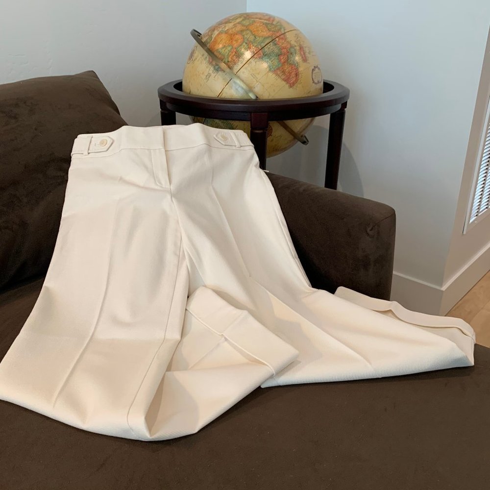 Talbots Cream Stretch Slacks